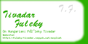 tivadar fuleky business card